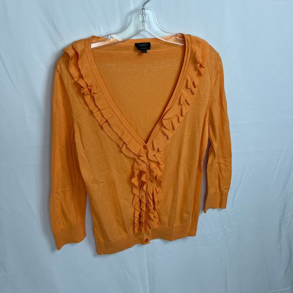 Talbots Bundle Button Down Ruffle Front Cardigan … - image 2